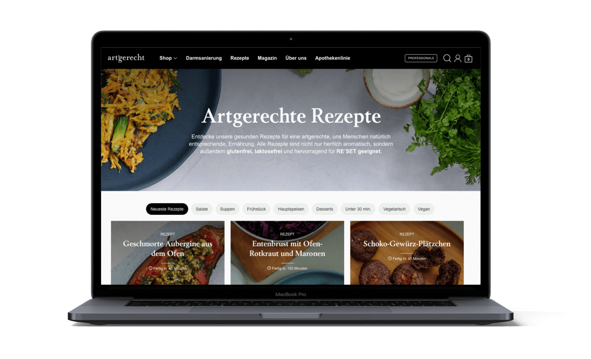 Artgerecht Magazin Screenshot 2020 UX Design