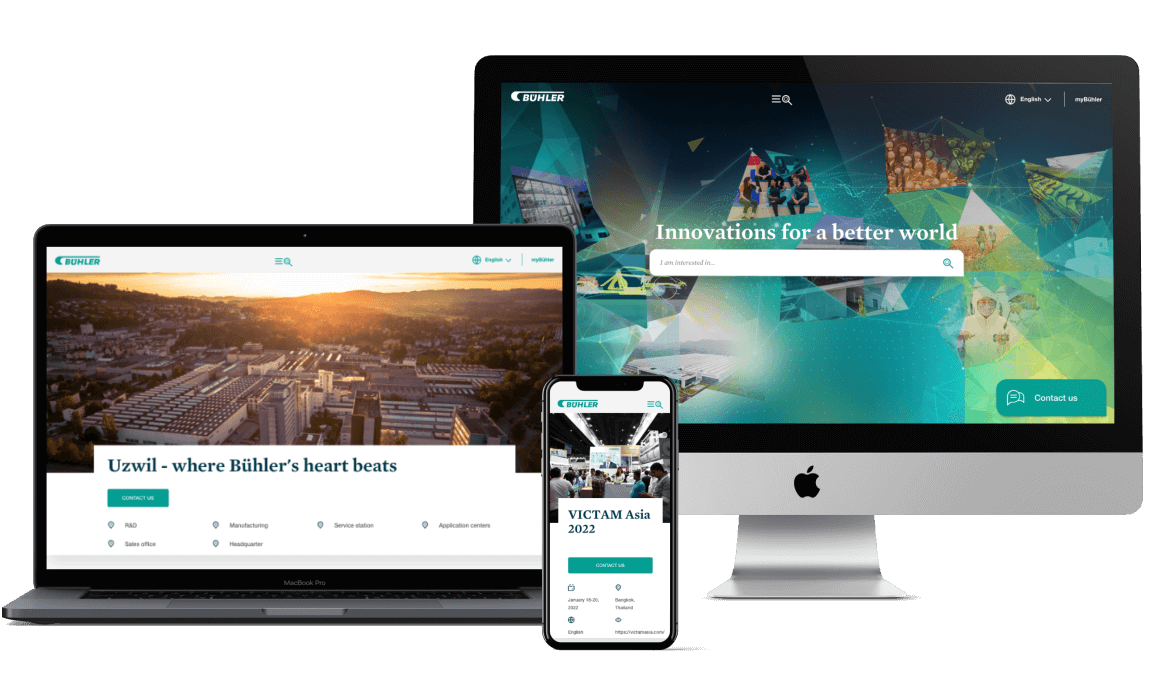 Bühler Group B2B Responsive Website Redesign