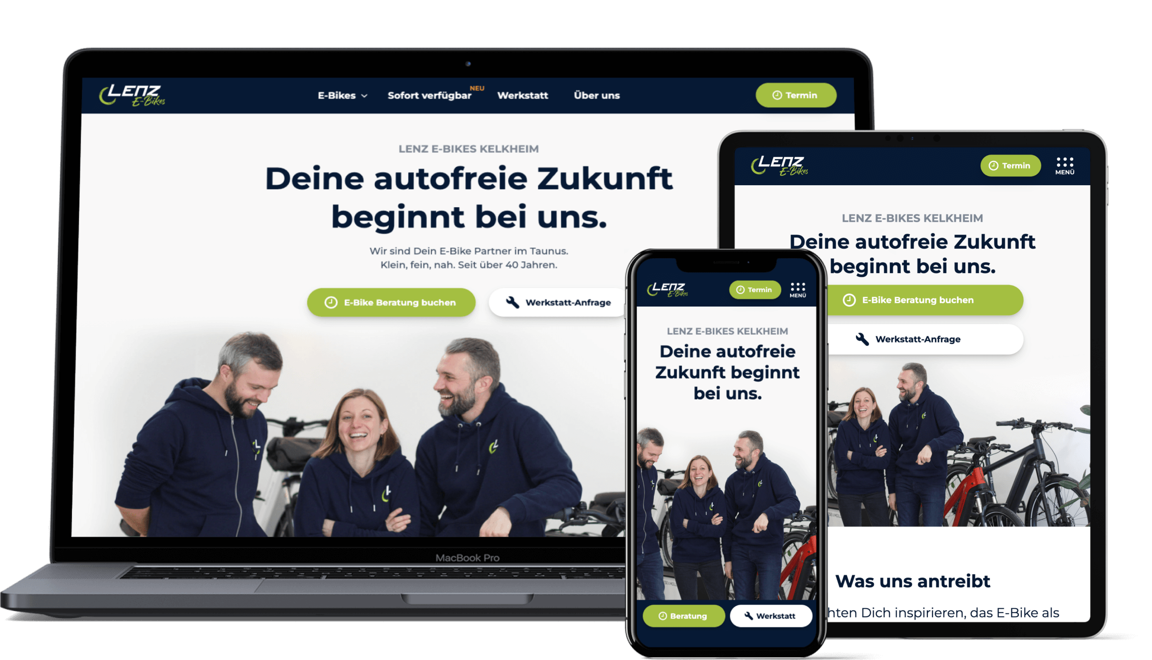 LENZ E-Bikes Kelkheim Website UX Webdesign von Magnus Eckert