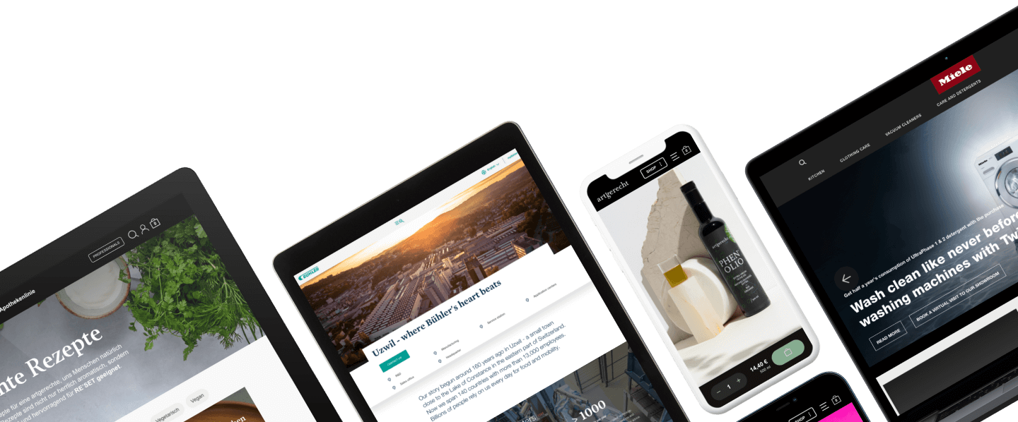 A range of responsive apple iphone and macbook devices and screens